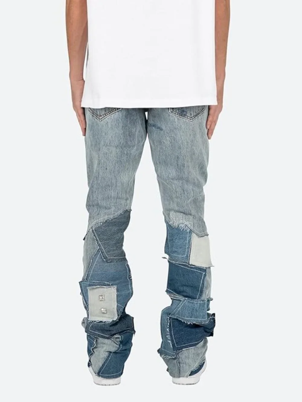 mnml B424 Patch Flare B Fit Denim Jeans -Men's Sz. 31 -Patchwork Flare Leg -VGUC